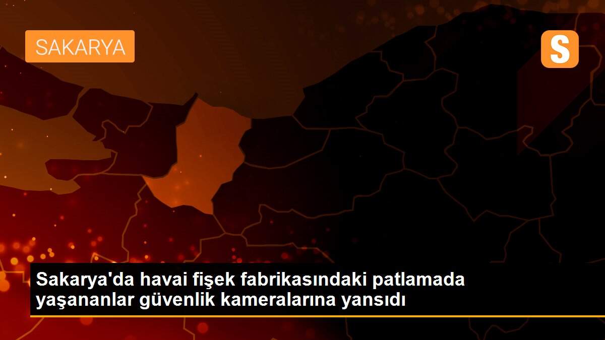Sakarya\'da havai fişek fabrikasındaki patlamada yaşananlar güvenlik kameralarına yansıdı