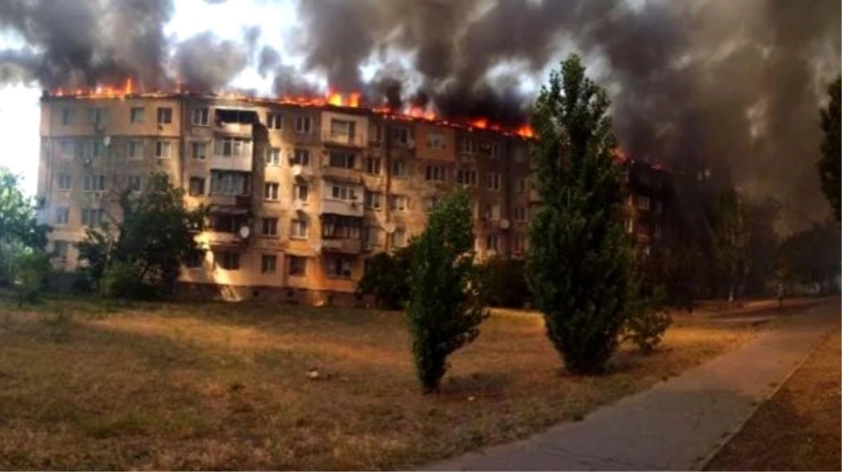 Ukrayna\'da eşiyle tartışan adam binayı ateşe verdi
