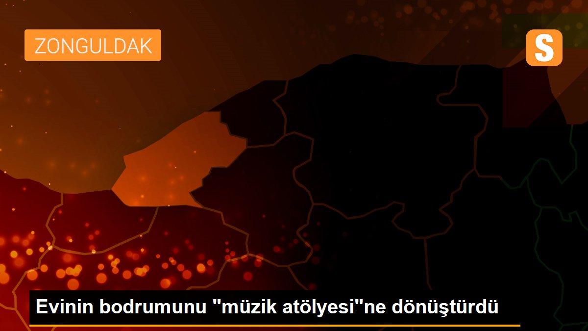 Evinin bodrumunu "müzik atölyesi"ne dönüştürdü