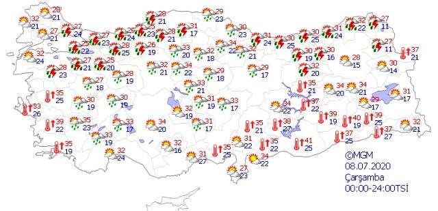 Kavurucu havalara mola! Sıcaklıklar 7 derece birden düşüyor, sağanak geliyor