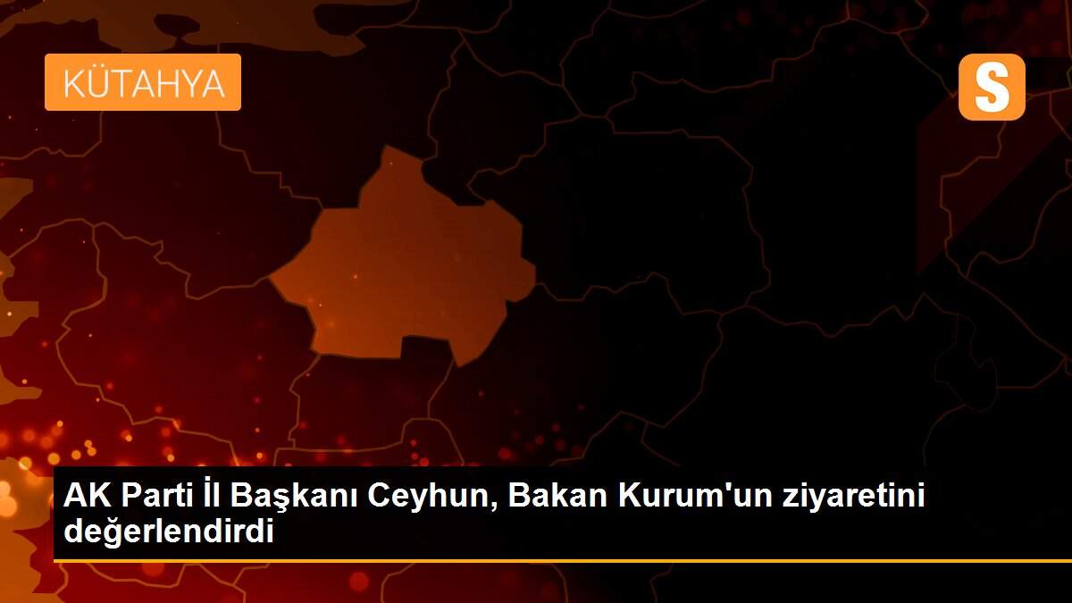 AK Parti İl Başkanı Ceyhun, Bakan Kurum\'un ziyaretini değerlendirdi