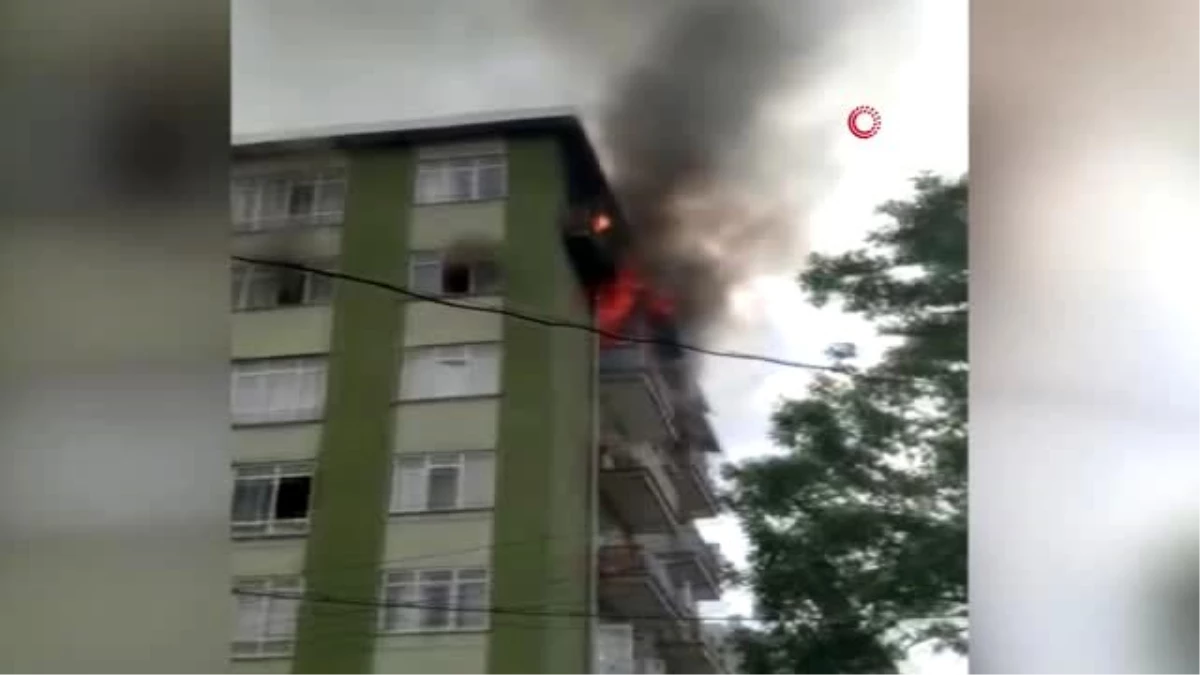 Ankara\'da korkutan yangın...Apartman dairesi alev alev yandı