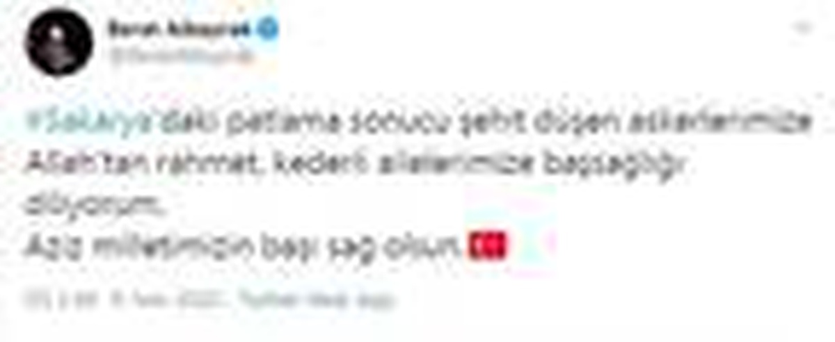 Bakan Albayrak\'tan başsağlığı mesajı
