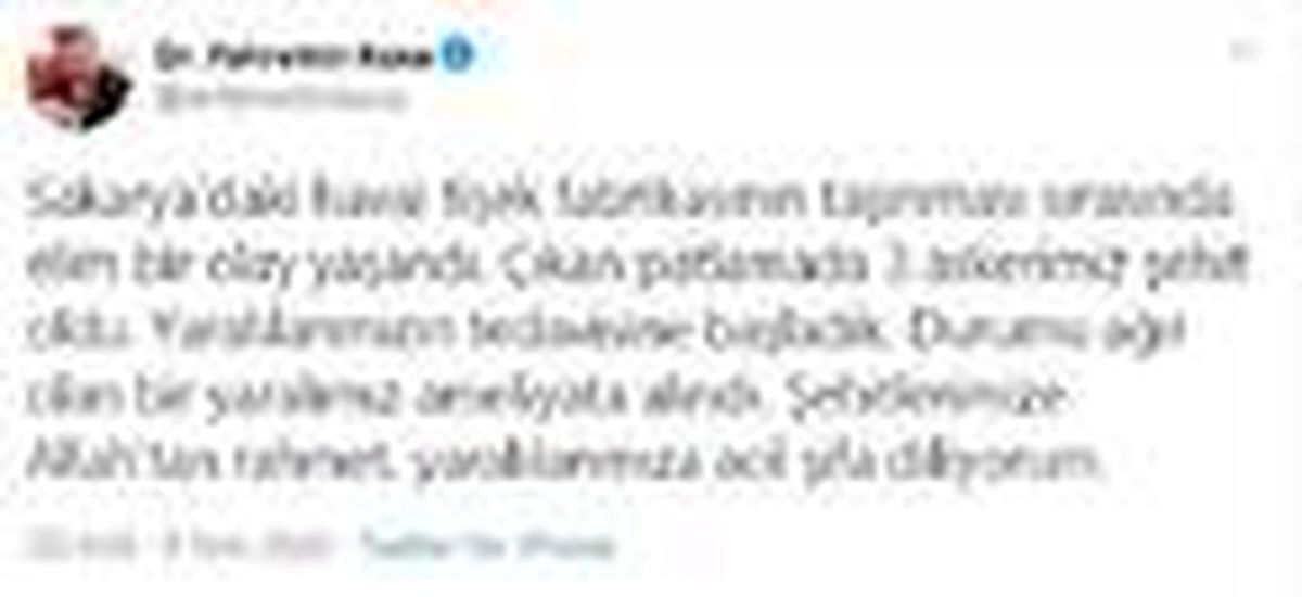 Koca\'dan \'Sakarya\' açıklaması: Sağlık durumu ağır olan yaralımız ameliyata alındı
