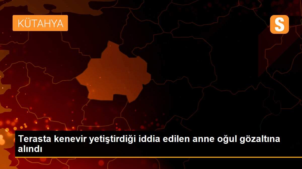 Son dakika! Terasta kenevir yetiştirdiği iddia edilen anne oğul gözaltına alındı