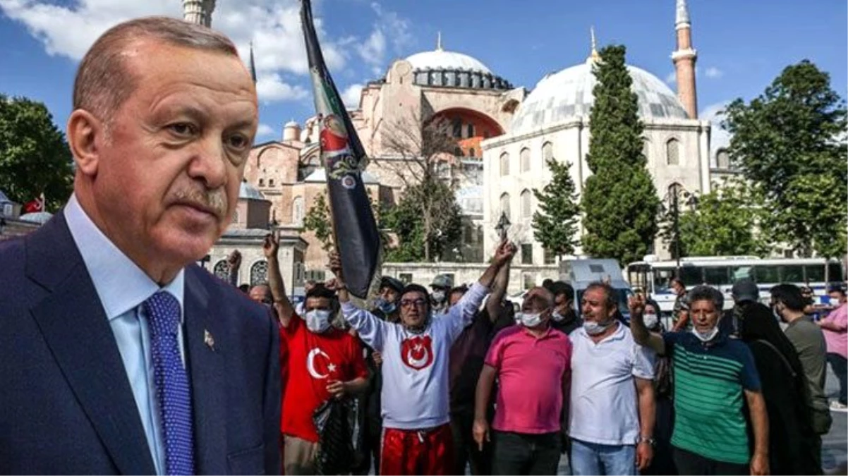 Cumhurbaşkanı Erdoğan, Ayasofya\'nın önünde toplananları uyardı: Gösteri yapmak doğru değil