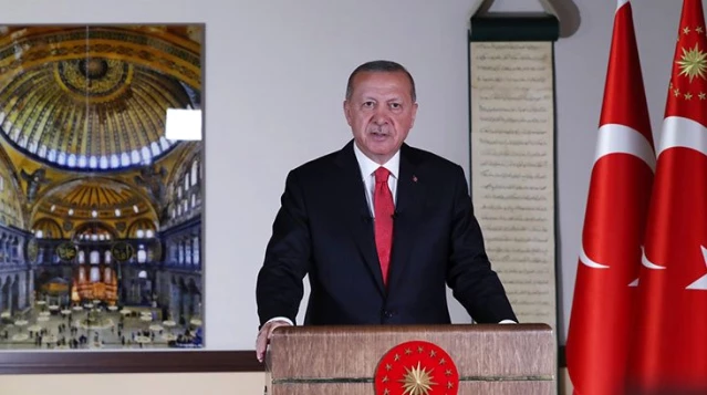 Cumhurbaşkanı Erdoğan'dan Rusya ve Yunanistan'a Ayasofya yanıtı: Herkes kararımıza saygı duysun