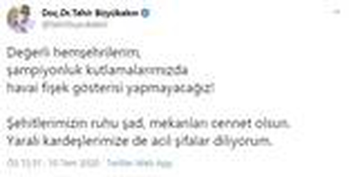 Kocaelispor\'un şampiyonluk kutlamalarında havai fişek gösterisi yapılmayacak