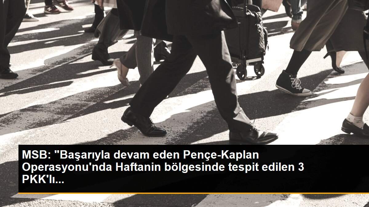 MSB: "Başarıyla devam eden Pençe-Kaplan Operasyonu\'nda Haftanin bölgesinde tespit edilen 3 PKK\'lı...