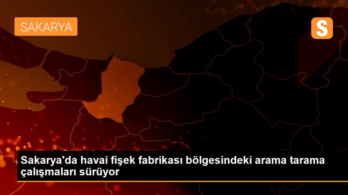 Sakarya\'da havai fişek fabrikası bölgesindeki arama tarama çalışmaları sürüyor