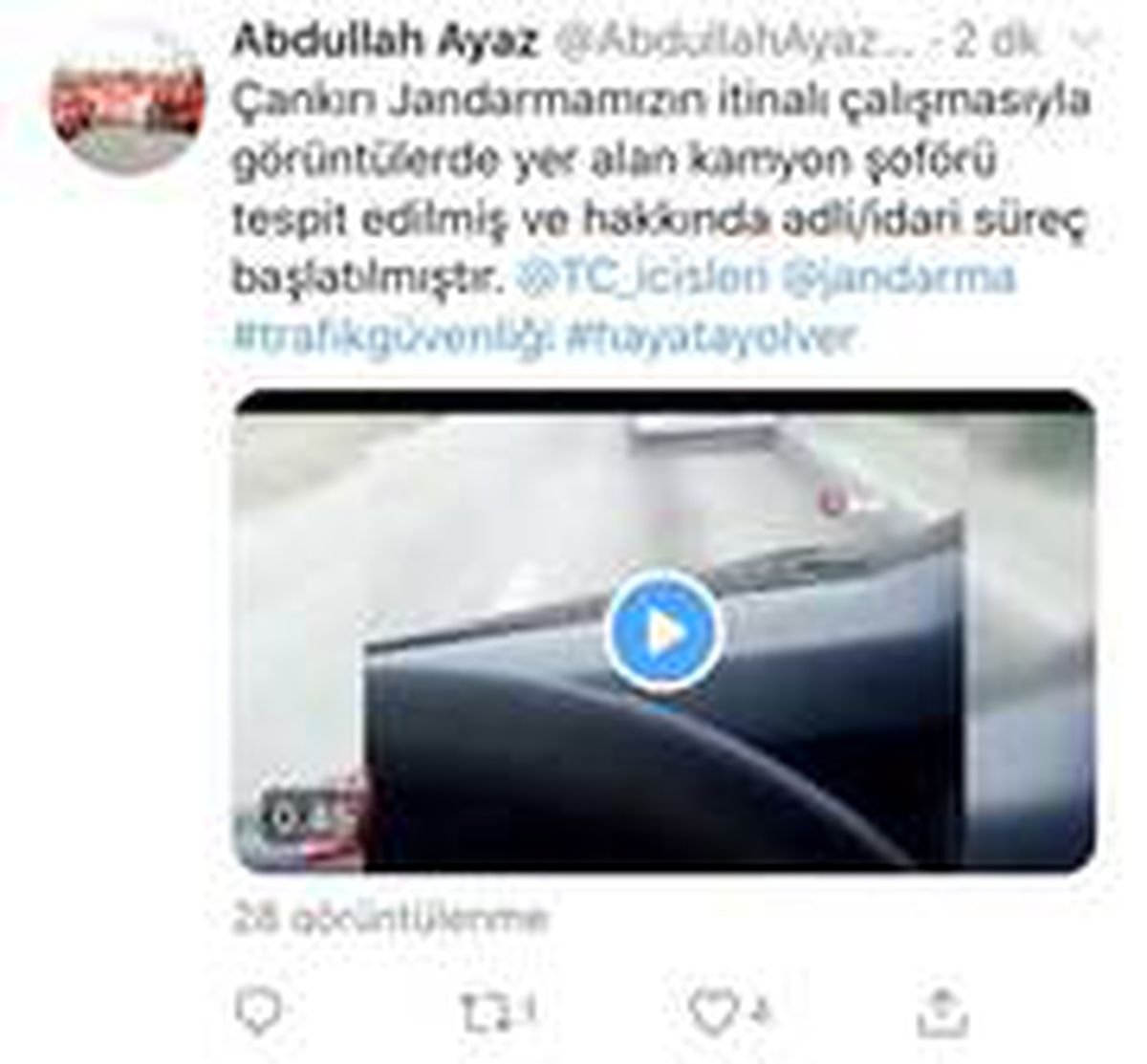 Son dakika haber | Ambulansa yol vermeyen kamyon sürücü tespit edildi