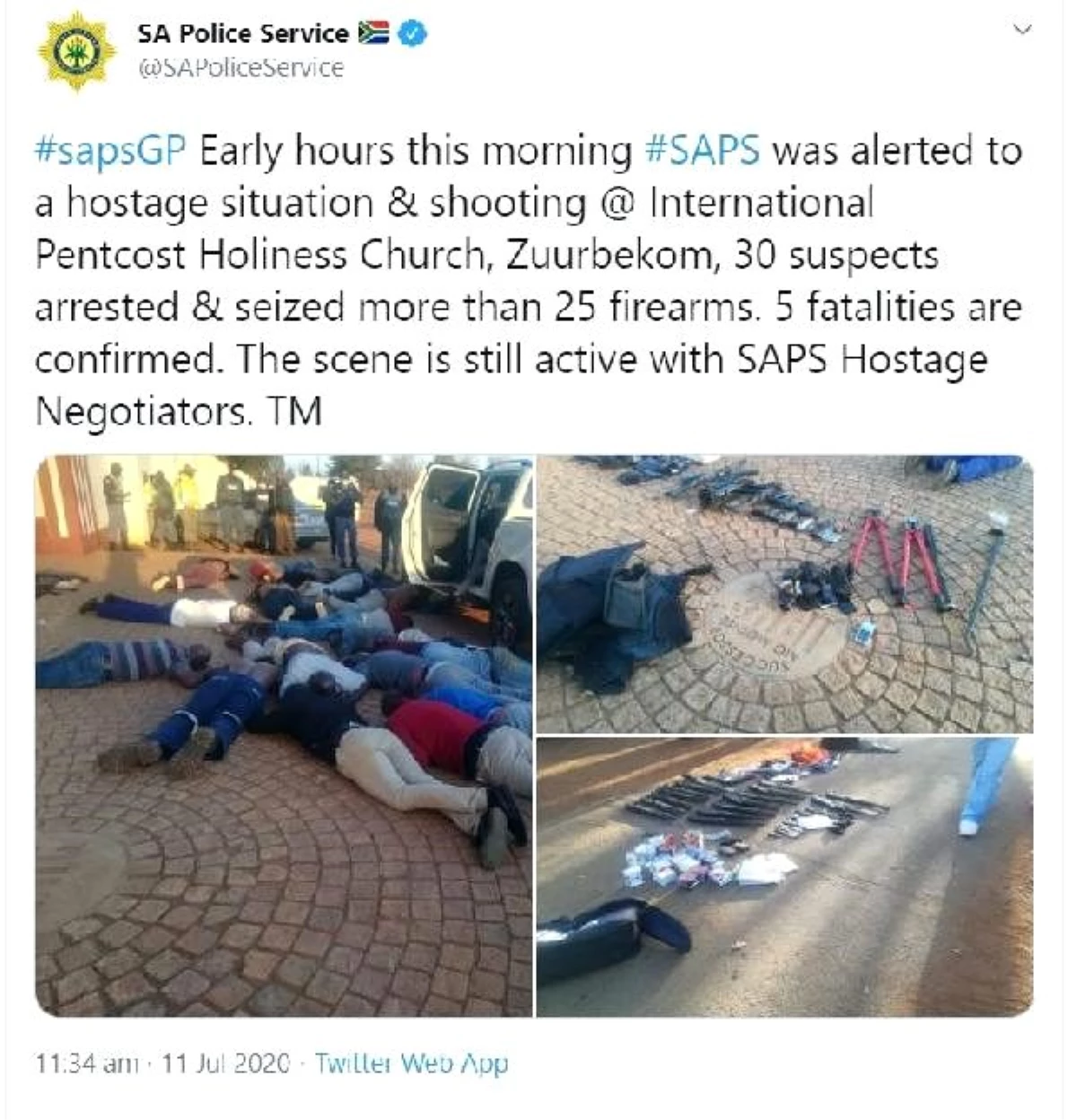 Güney Afrika\'da bir kiliseye silahlı baskın: 5 ölü