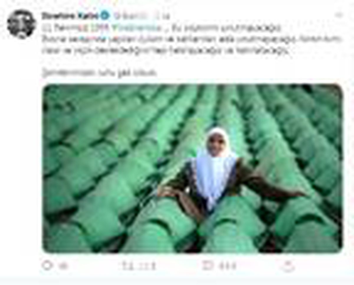 Sözcü Kalın\'dan \'Srebrenitsa Katliamı\' mesajı