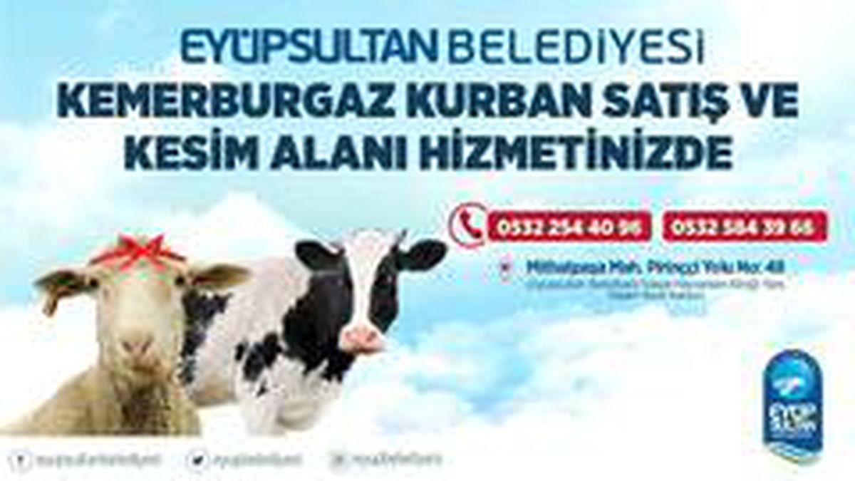 Eyüpsultan\'da kurban satış ve kesim alanında hazırlıklar tamamlandı
