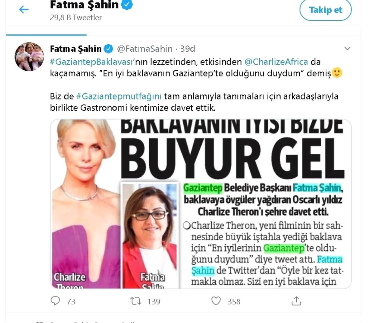 Oscarlı yıldız paylaştı, Fatma Şahin davet etti