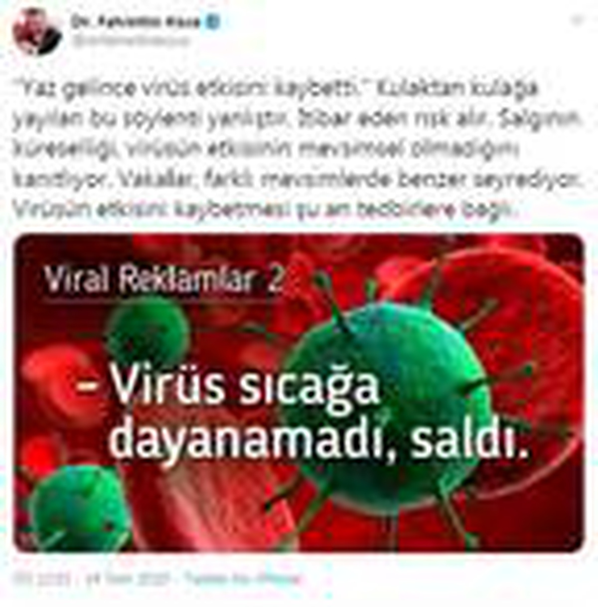 Bakan Koca: \'Yaz gelince virüs etkisini kaybetti\' söylentisi yanlıştır