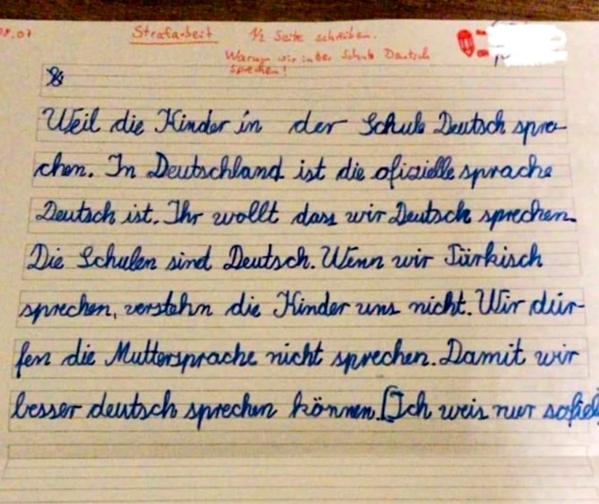 Almanya\'da teneffüste Türkçe konuşan öğrencilere ceza