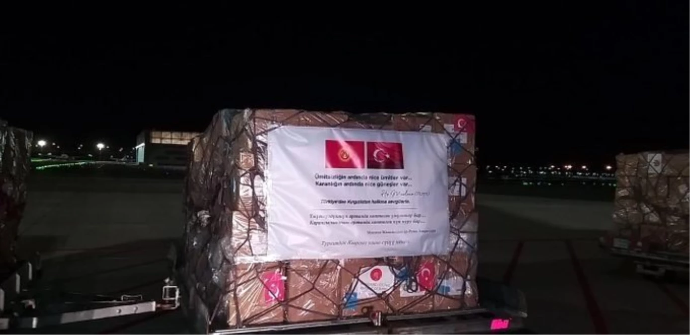 Son dakika haber... Türkiye\'nin gönderdiği tıbbi yardım malzemeleri Kırgızistan\'a ulaştı