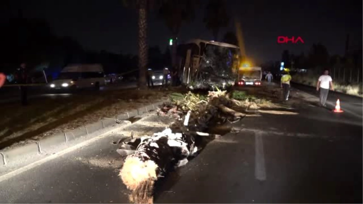 ADANA Freni patlayan yolcu otobüsü, traktör ve minibüse çarptı 8 yaralı