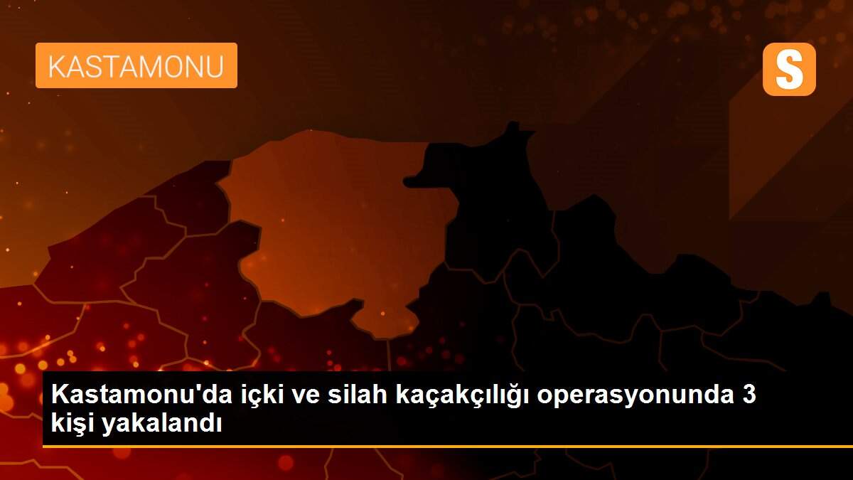 Kastamonu\'da içki ve silah kaçakçılığı operasyonunda 3 kişi yakalandı