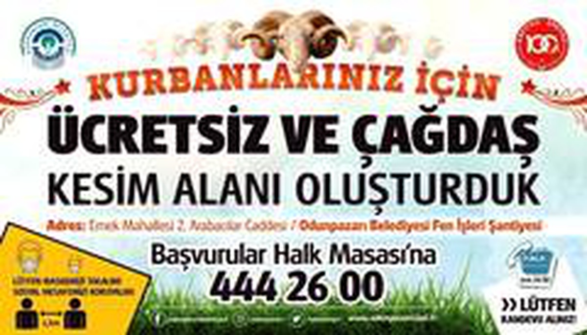 Odunpazarı Belediyesi\'nden ücretsiz kurban kesim hizmeti
