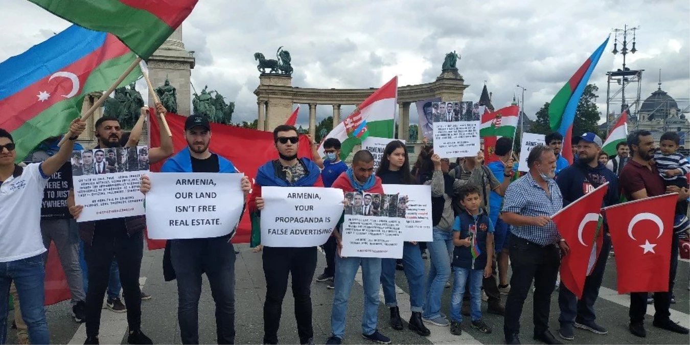 Budapeşte\'de Ermenistan\'ın saldırıları protesto edildi