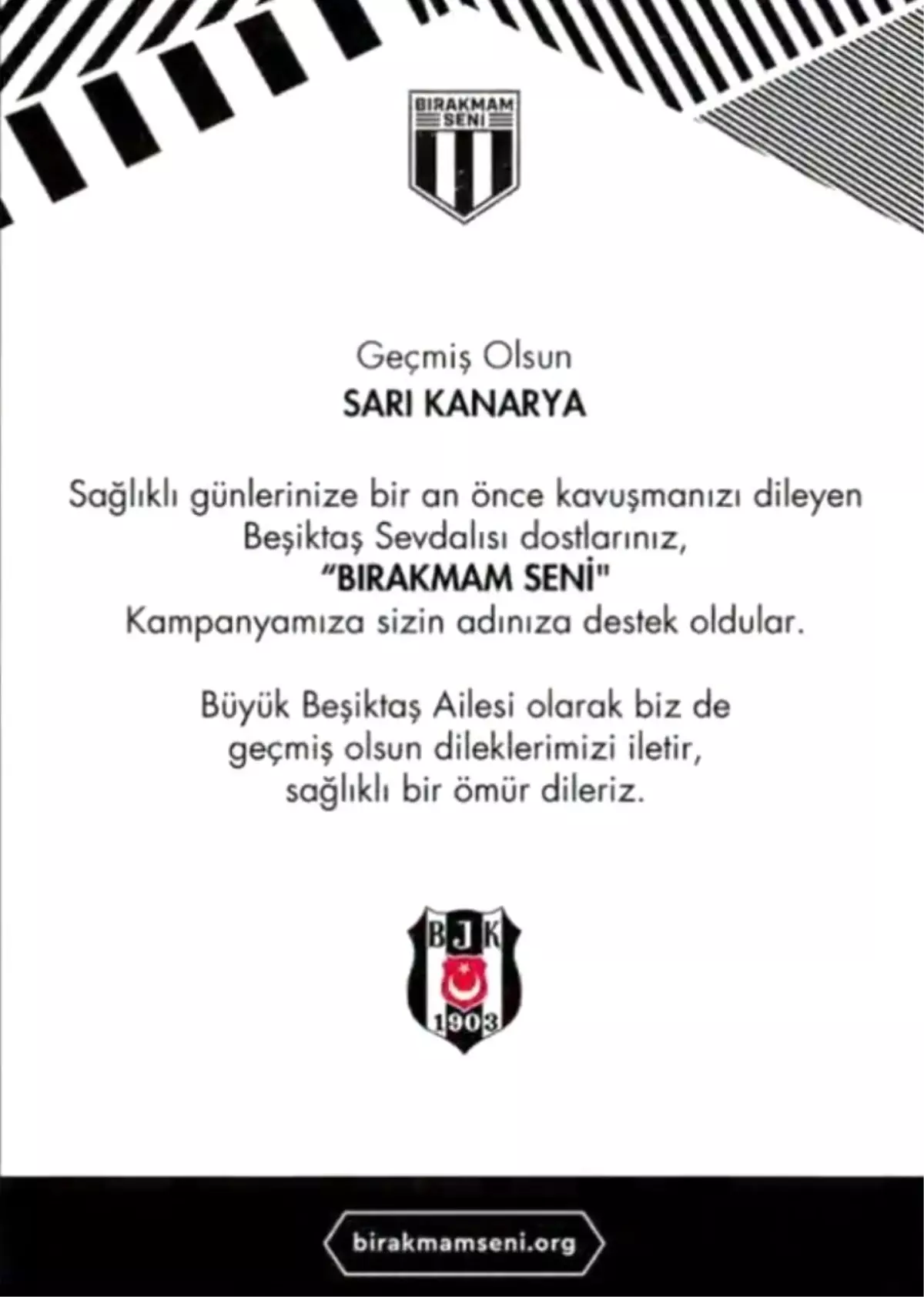 Beşiktaş\'tan Fenerbahçe\'ye \'Geçmiş olsun\' sertifikası!