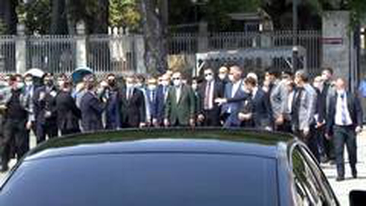 Cumhurbaşkanı Recep Tayyip Erdoğan, Ayasofya Camii\'ne geldi.