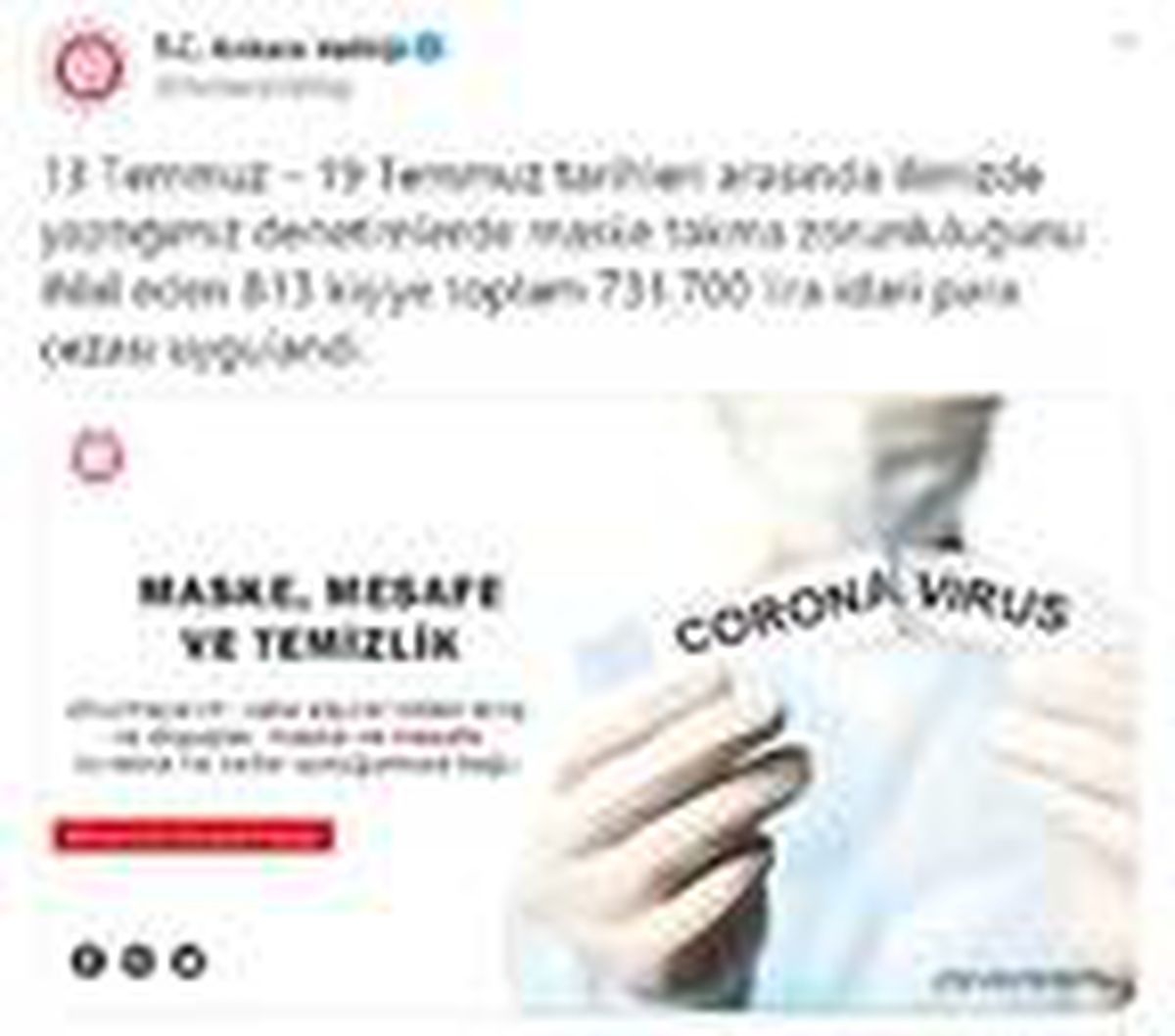 Son dakika haber... Ankara\'da bir haftada, maske takmayan 813 kişiye para cezası