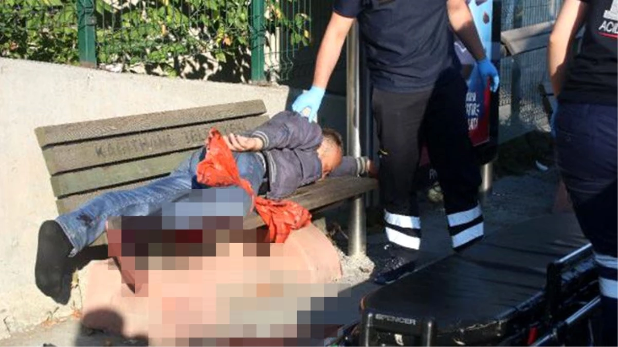 Bacağından vurulan kişi, yaralı halde 1 km yürüdükten sonra durakta yığıldı kaldı