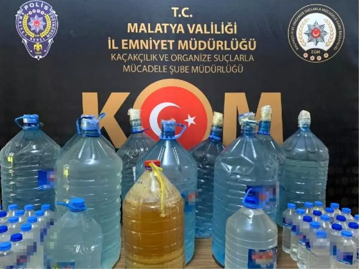 Malatya\'da 166 litre sahte içki ele geçirildi