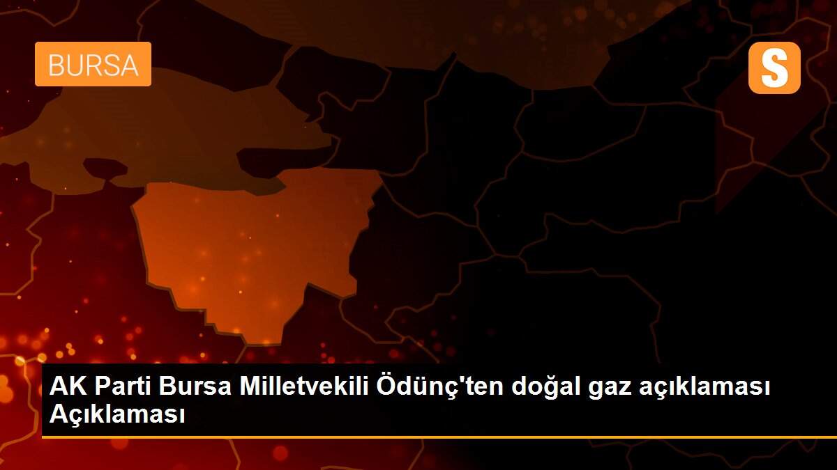 AK Parti Bursa Milletvekili Ödünç\'ten doğal gaz açıklaması Açıklaması