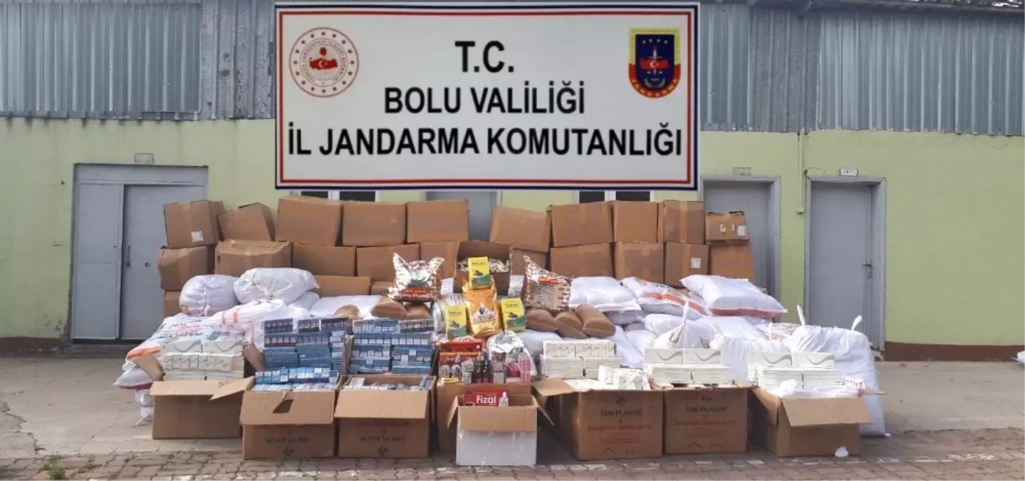 Bolu\'da 5.5 ton kaçak tütün ve cinsel uyarıcı hap ele geçirildi: 2 gözaltı