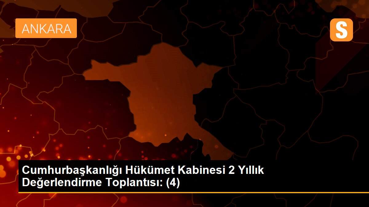Cumhurbaşkanlığı Hükümet Kabinesi 2 Yıllık Değerlendirme Toplantısı: (4)