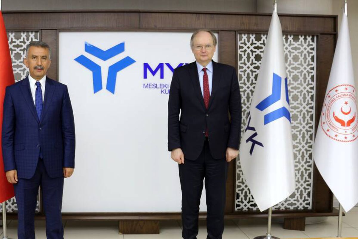 AB Türkiye Delegasyonu Başkanı Berger\'den Mesleki Yeterlilik Kurumuna ziyaret