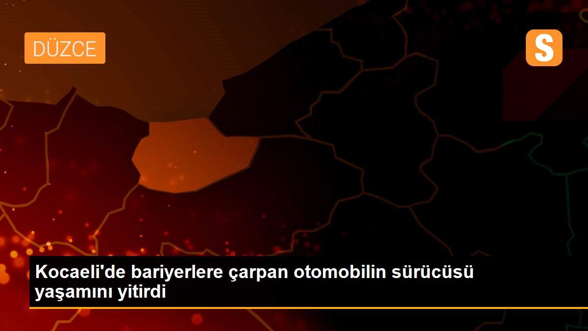 Kocaeli\'de bariyerlere çarpan otomobilin sürücüsü yaşamını yitirdi