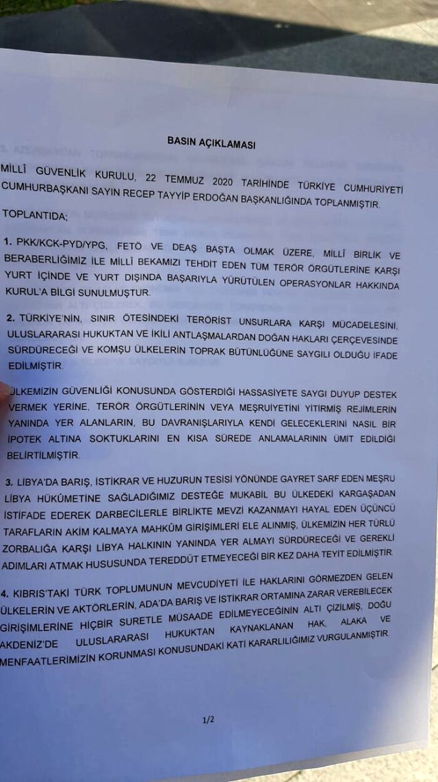 Son Dakika: MGK toplantısı sona erdi! Bildiride Libya vurgusu öne çıktı