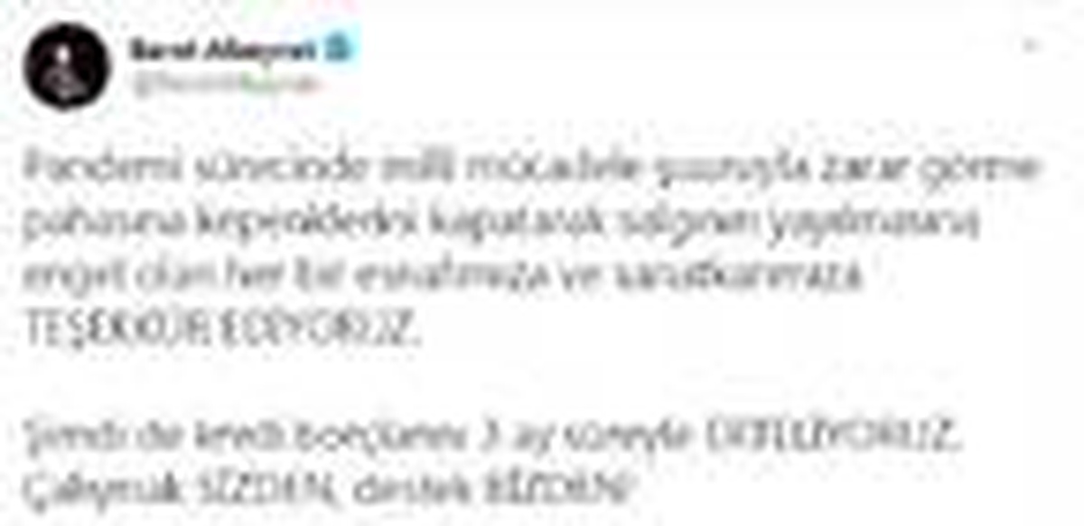 Bakan Albayrak: Esnaf ve sanatkarların kredi borçlarını 3 ay erteliyoruz