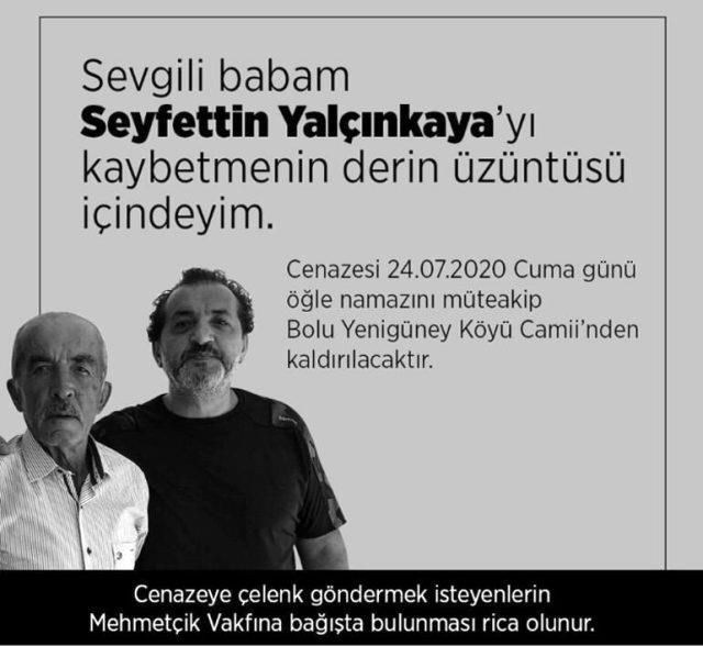 Ünlü şef Mehmet Yalçınkaya’nın babası vefat etti Son Dakika Magazin