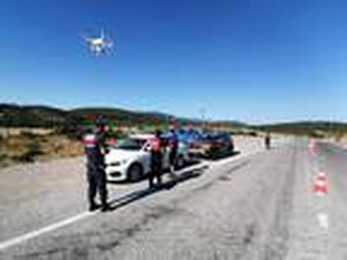 Jandarmadan dron ile trafik denetimi