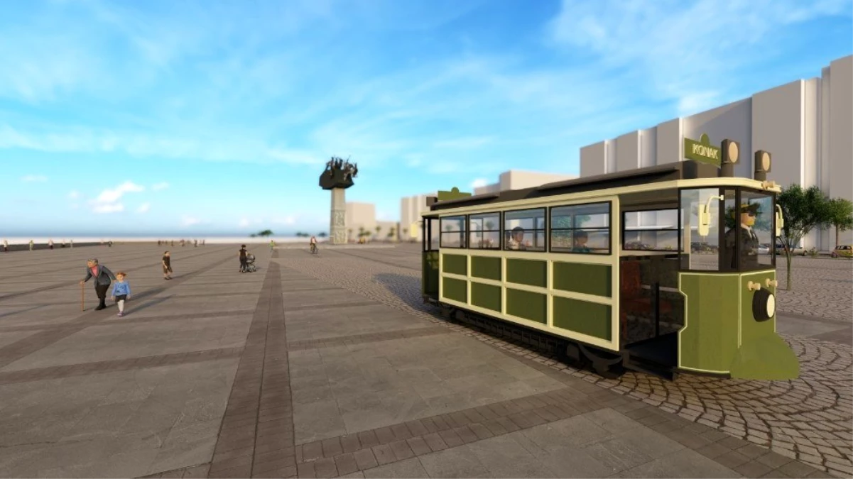 Kordon\'a nostaljik tramvay geliyor