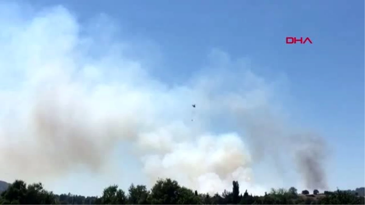 Çanakkale Ecebat\'ta korkutan orman yangın
