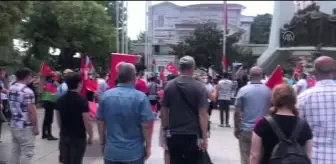 Sivil toplum kuruluşu üyeleri, Ermenistan'ın Azerbaycan'a saldırılarını protesto etti