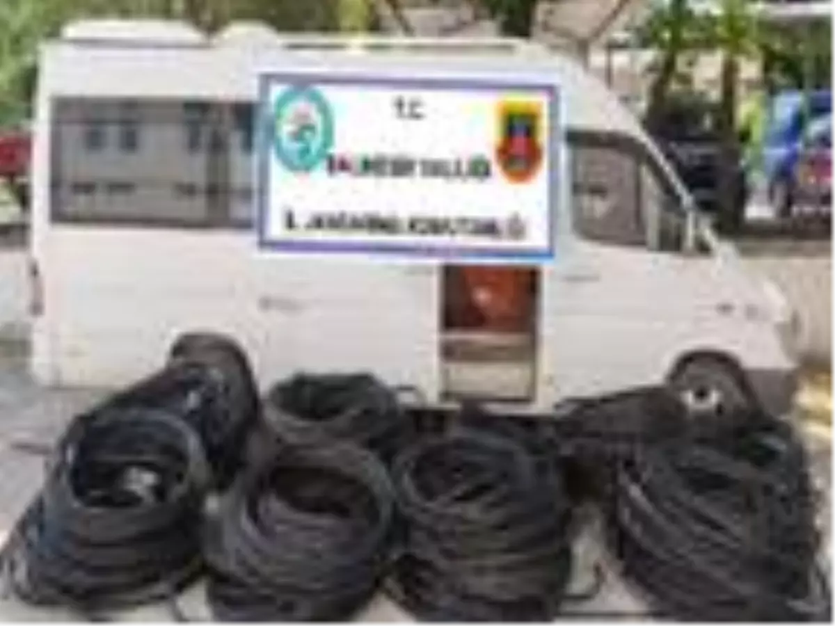 Çaldığı 112 bin TL değerindeki kablolarla yakalandı