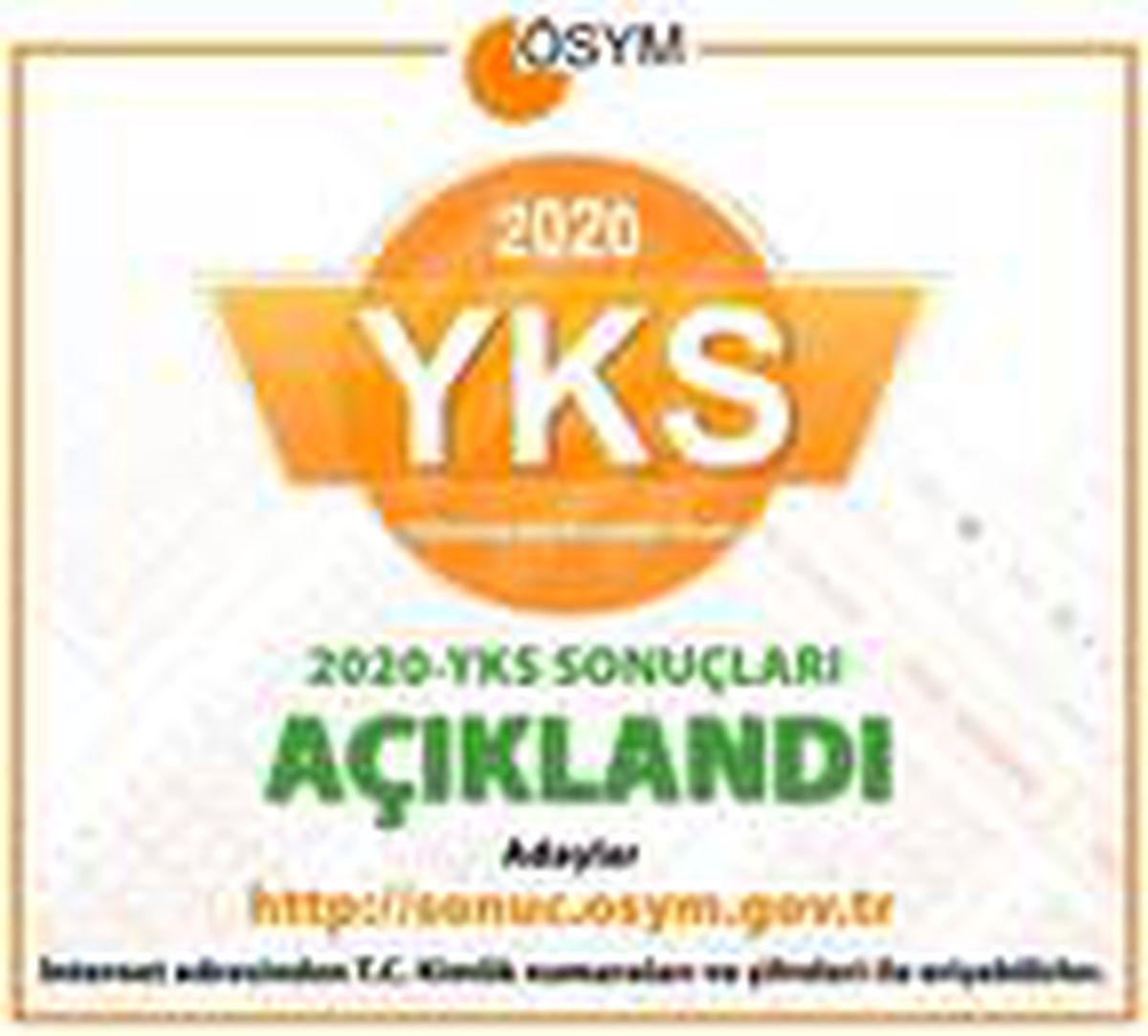 ÖSYM Başkanı Aygün: YKS sonuçları açıklanmıştır