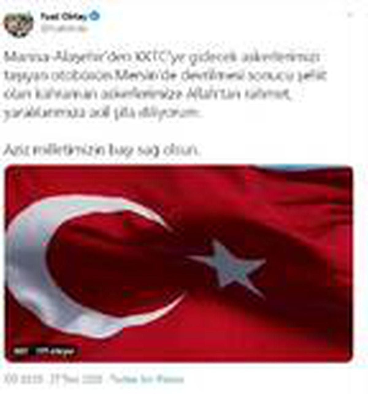 TBMM Başkanı Şentop\'tan şehit askerler için başsağlığı mesajı