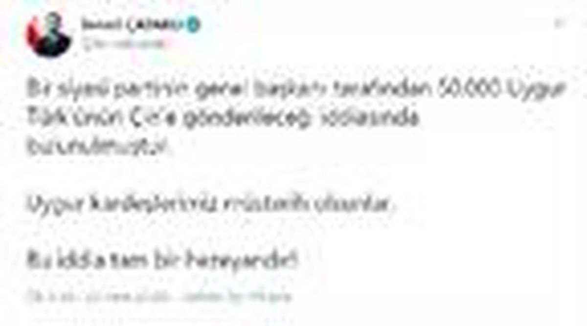 İçişleri Sözcüsü Çataklı\'dan \'Uygur Türk\'ü\' açıklaması