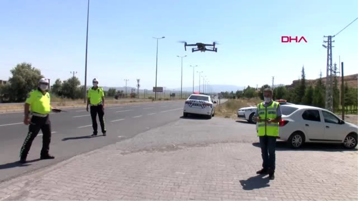 Kayseri polisinden drone ile kırmızı ışık denetimi