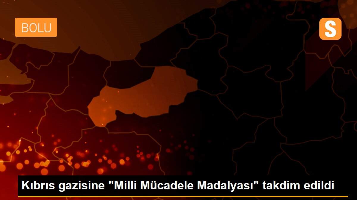 Son dakika haberleri... Kıbrıs gazisine "Milli Mücadele Madalyası" takdim edildi