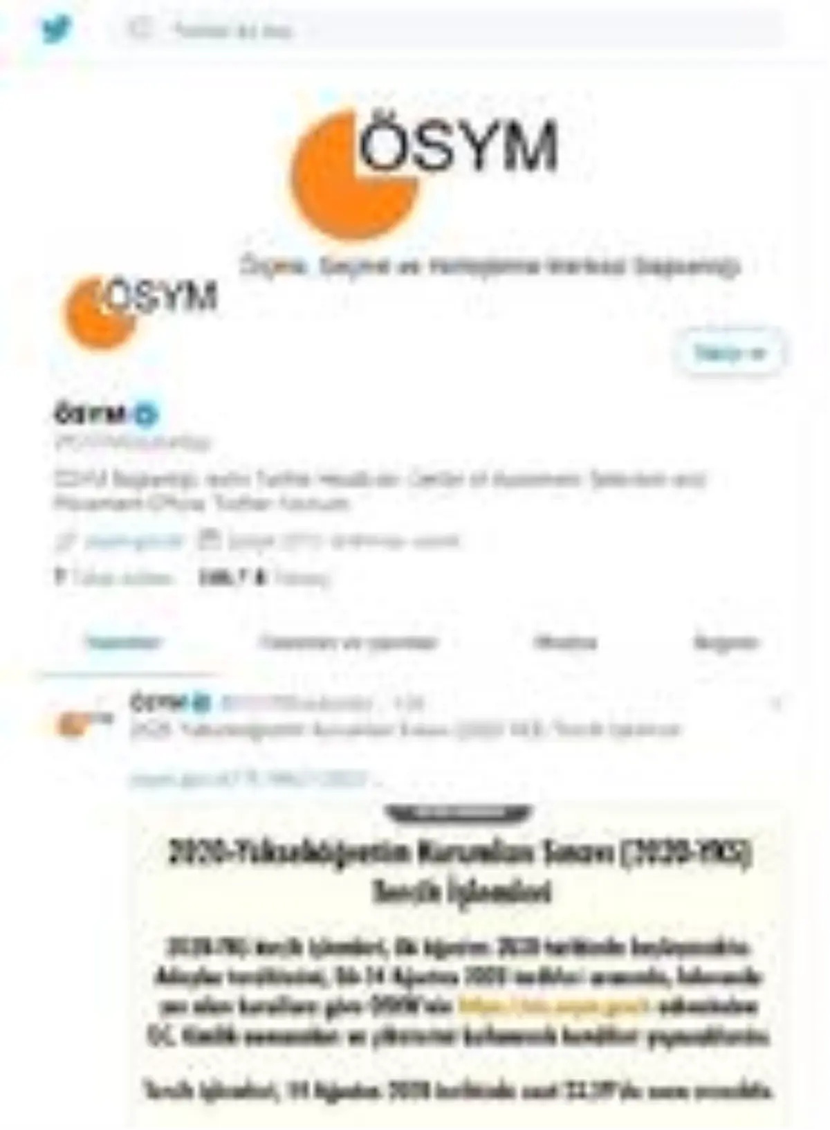 ÖSYM: Tercih işlemleri 6 Ağustos\'ta başlayacak